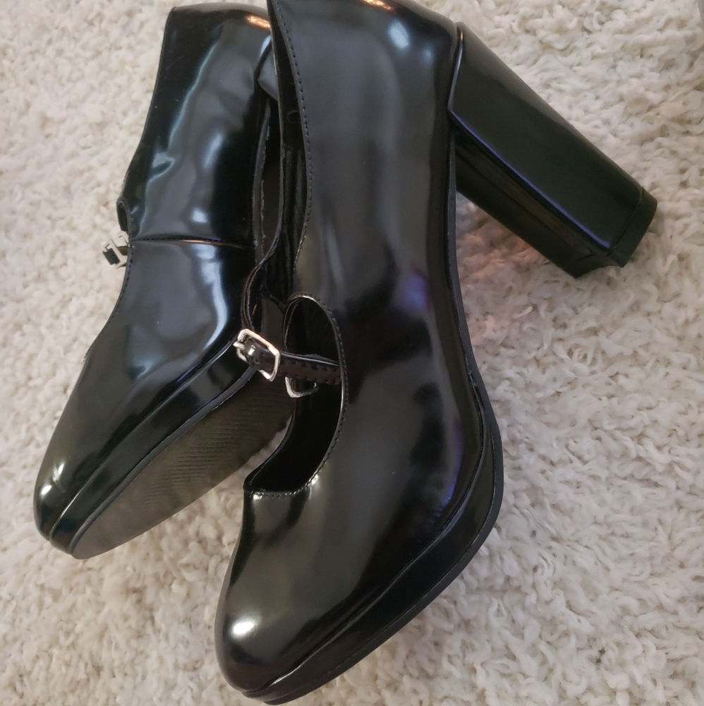 Dolls Kill Black Heeled Mary Jane Pumps - Picture 4 of 6